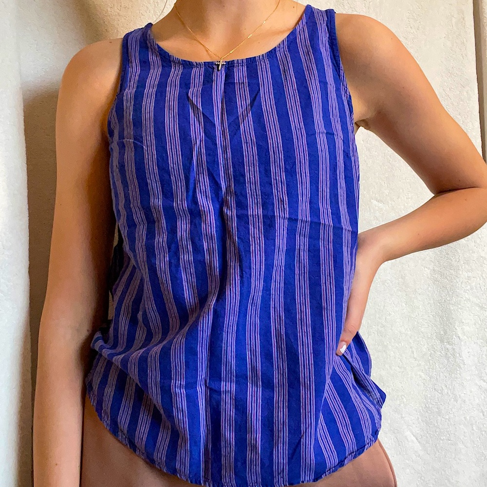 Blue striped tank